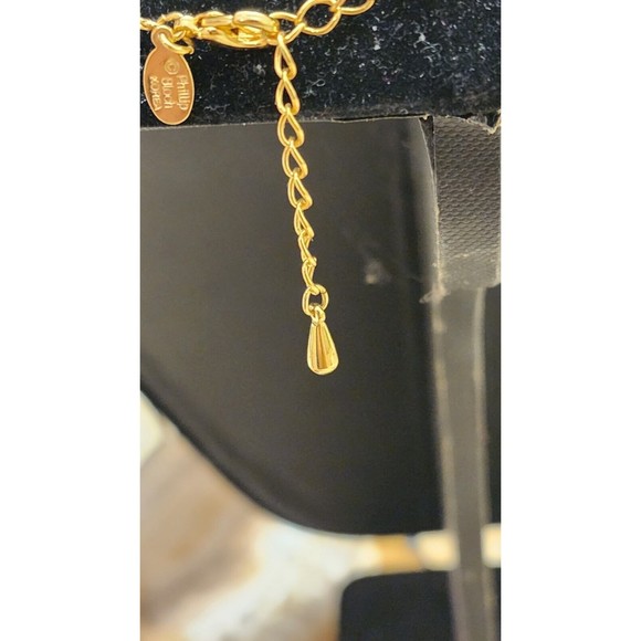 Phillip Bloch Woman's Necklace Shiny Gold-Tone Necklace 16" + 2" Extender Unique - Picture 4 of 7